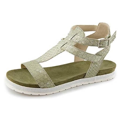 Marc Shoes kim, sandali alla schiava donna, verde (pittone metallic green 00775), 40 eu