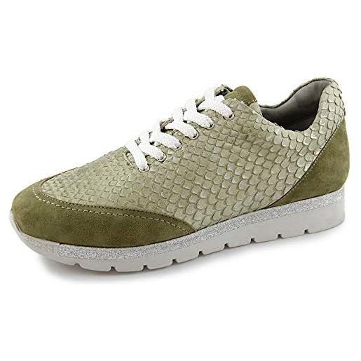 Marc Shoes liv, scarpe da ginnastica basse donna, verde (suede-pittone metallic green 00770), 42 eu