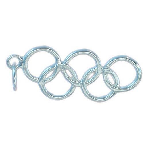 Maldon Jewellery ciondolo in argento sterling anelli olimpici. 925 x 1 giochi olimpici anello charms