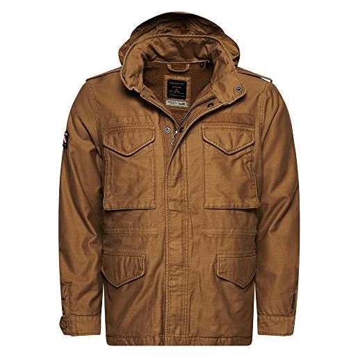 Superdry m65 borg lined jacket giacca, nero, m uomo
