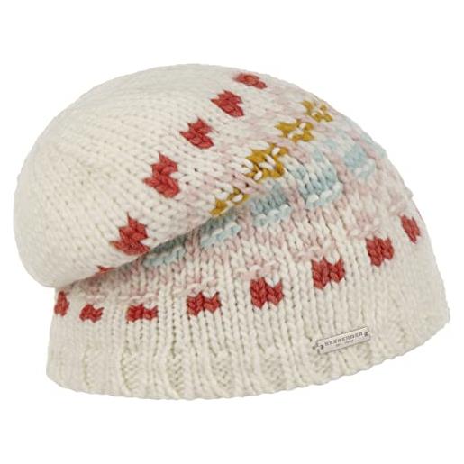 Seeberger berretto beanie salova da donna invernale taglia unica - bianco crema