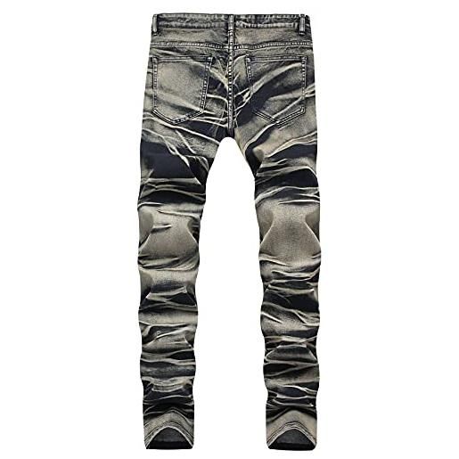 Fulidngzg pantaloni skinny uomo lungo slim fit regular jeans da lavoro leggeri jeans skinny eleganti taglie forti jeans leggeri casual pantaloni