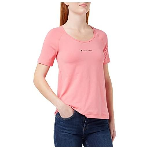Champion c-sport - s-s t-shirt, donna, rosa intenso, l