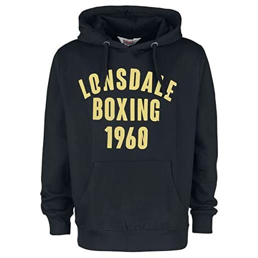 Lonsdale buckhaven sweatshirt, black/yellow, l men's