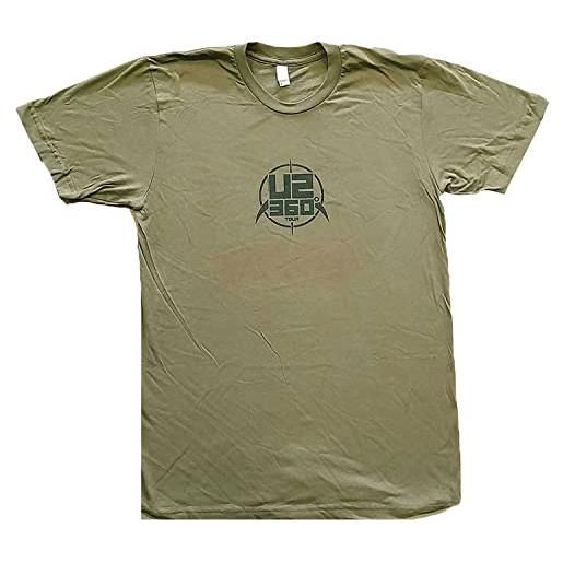 U2 t-shirt uomo 360 gradi tour torino 2010 verde, verde, l