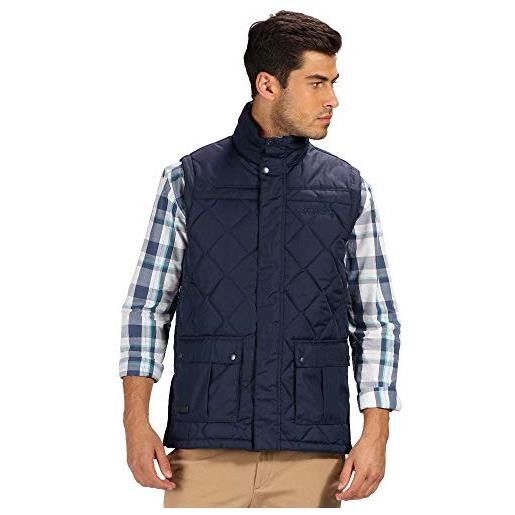 Regatta lachlan water repellent and insulated quilted bodywarmer gilet, giacca uomo, cachi scuro, s