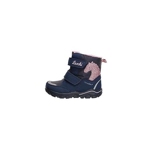 Lurchi kalea-sympatex, scarpe per chi inizia a camminare bimba 0-24, dk blue pink, 23 eu larga