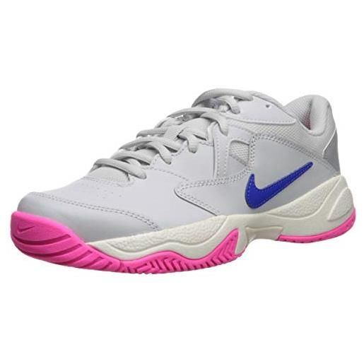Nike Nikecourt lite 2, scarpe da tennis donna, multicolore (pure platinum/racer blue/mtlc platinum 1), 43 eu