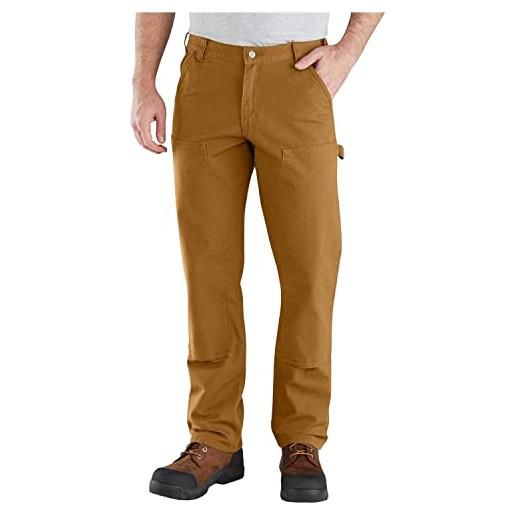 Carhartt rugged flex relaxed fit duck double front pant pantaloni da lavoro, ombra, 33w x 32l uomo