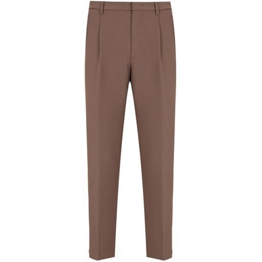 Emporio Armani pantaloni con pieghe - marrone