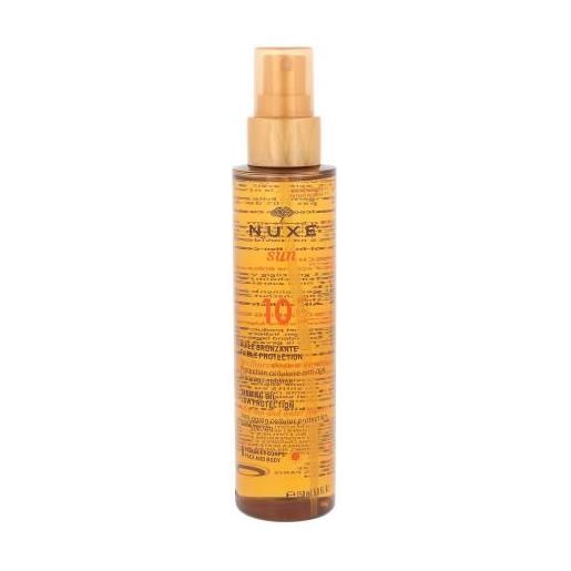NUXE sun tanning oil spf10 prodotto solare per il corpo e viso 150 ml