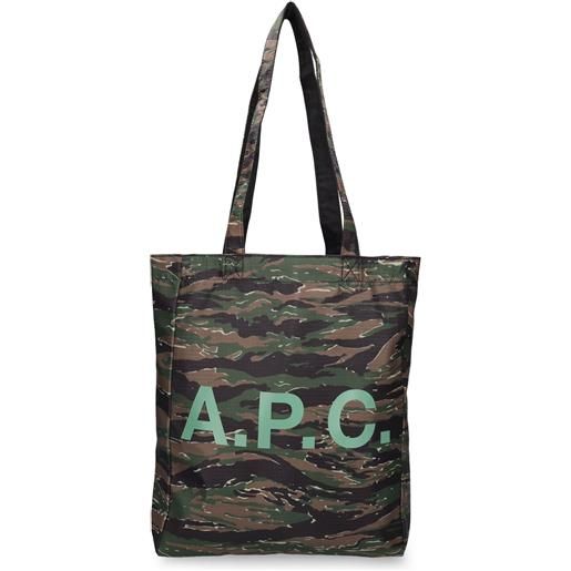 A.P.C. borsa shopping reversibile lou in nylon