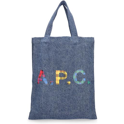 A.P.C. borsa shopping mini lou anses in tela