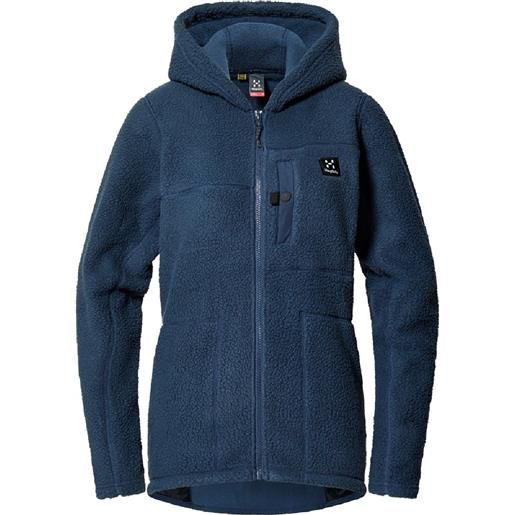 Haglofs malung pile hoodie fleece blu s donna