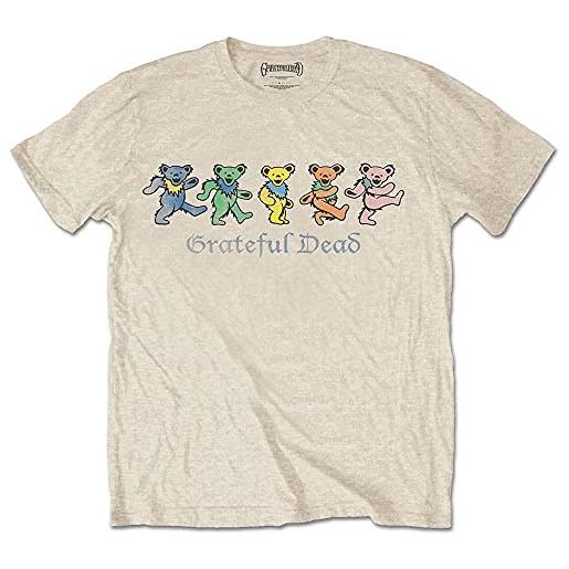 Grateful Dead rock off Grateful Dead t shirt dancing bears band logo nuovo ufficiale uomo sand size xl