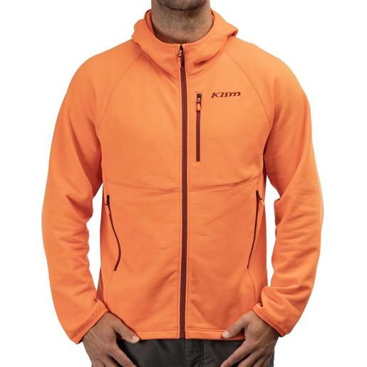 Klim highline hoodie arancione l uomo