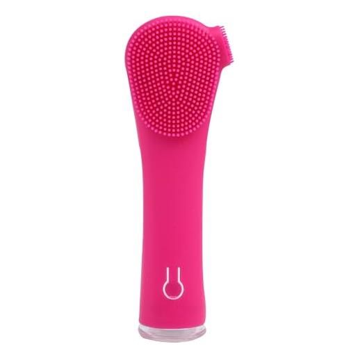 Bohemic cenocco cc9085 - spazzola detergente per viso elettrico double face, in silicone, pulizia in profondità, 5 velocità, massaggio morbido, colore: rosa