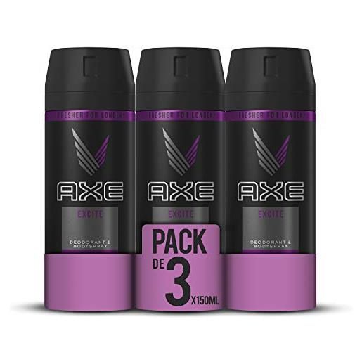 Axe- deodorante eccitare 150 ml (paquete de 3)
