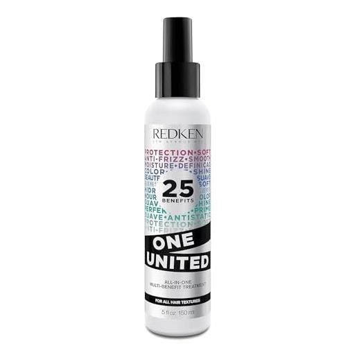 Redken trattamento professionale, spray multi-beneficio per tutti i capelli, one united, 150 ml