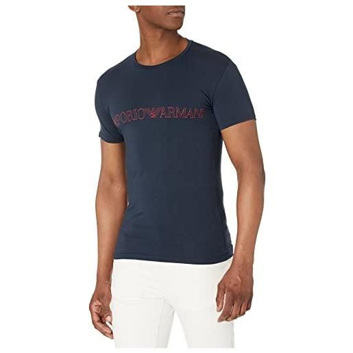 Emporio Armani t-shirt megalogo, t-shirt uomo, marine, l