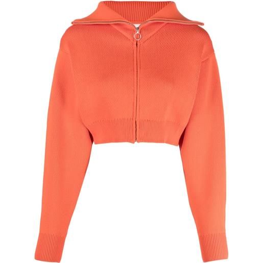 MARANT ÉTOILE maglione crop con stampa - arancione