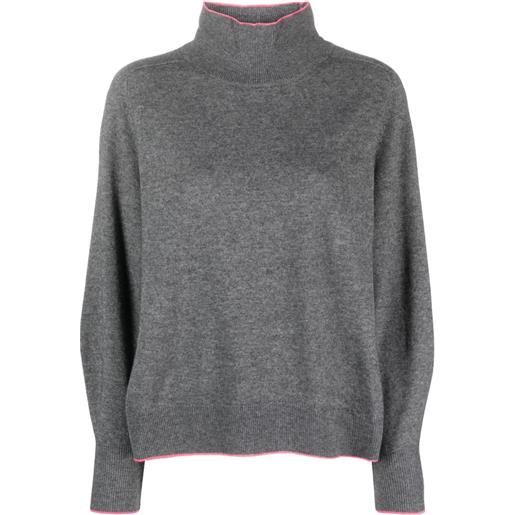 PINKO maglione con bordi a contrasto - grigio