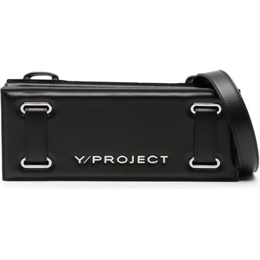 Y/Project borsa a spalla accordion mini in pelle - nero