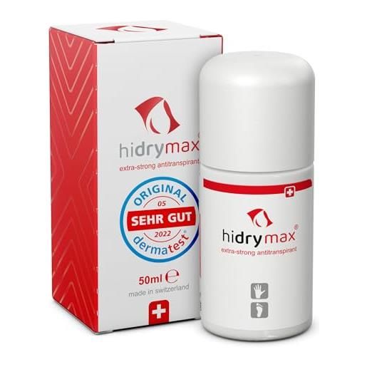 hidry max antitraspirante - massimo dosaggio antiperspirant contro mani di sudore e sudore dei piedi e sudorazione in regioni sensibili
