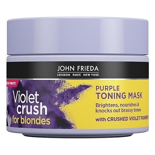 John Frieda maschera tonificante per capelli biondi violet crush purple, 250 ml, viola