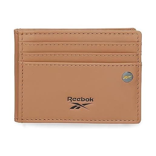 Reebok switch porta carte di credito marrone 9,5 x 7,5 cm pelle, marrone, taglia unica, porta carte
