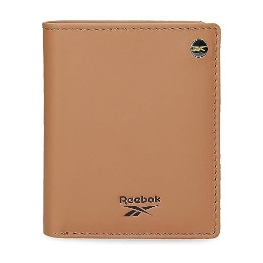 Reebok switch portafoglio verticale con portafoglio marrone 8,5x10,5x1 cm pelle, marrone, taglia unica, portafoglio verticale con portafoglio