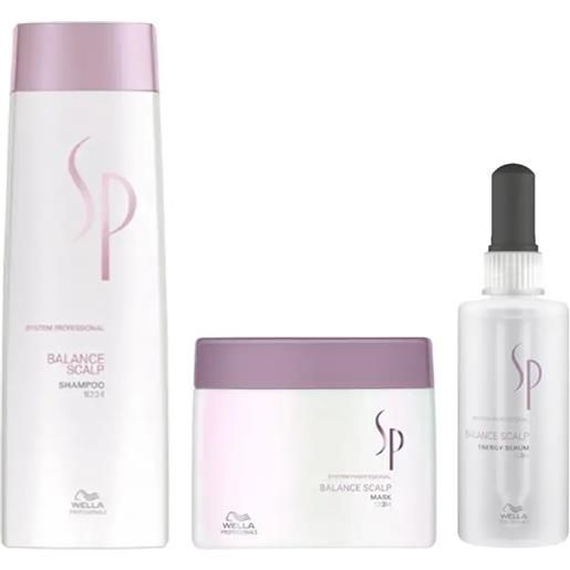 WELLA SYSTEM PROFESSIONAL kit balance scalp shampoo 250ml + mask 400ml + serum 100ml