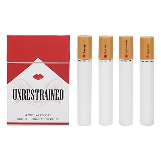 GFRGFH 4pcs 36g lucidalabbra a forma di sigaretta impermeabile idratante leggero profumo labbra trucco, per la casa(02)