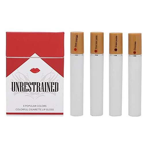 GFRGFH 4pcs 36g lucidalabbra a forma di sigaretta impermeabile idratante leggero profumo labbra trucco, per la casa(01)