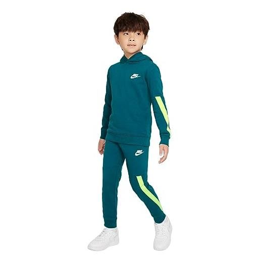 Nike tuta da bambini tape fleece verde taglia 5-6 a codice 86l157-u9c
