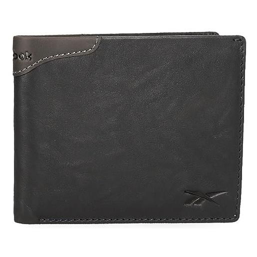 Reebok club portafoglio con portafoglio blu 12,5 x 9,5 x 1 cm pelle, blu, taglia unica, portafoglio con portafoglio