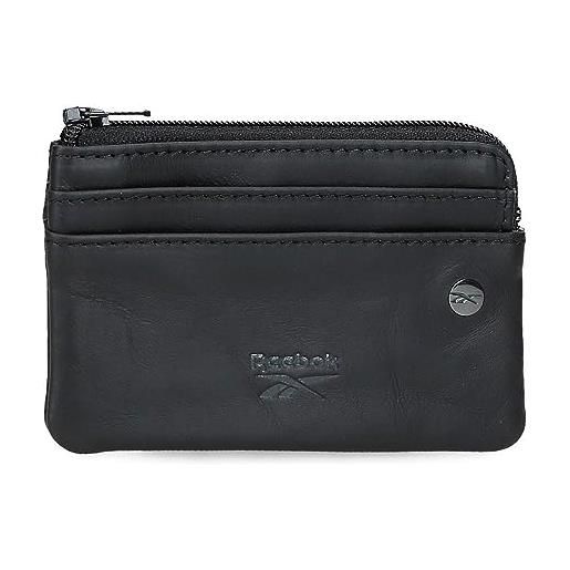 Reebok switch portafoglio nero 11 x 7 x 1,5 cm pelle, nero, taglia unica, portamonete