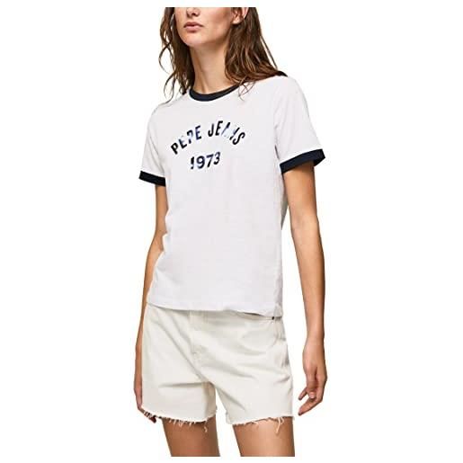 Pepe Jeans moni, t-shirt donna, bianco (white), xs