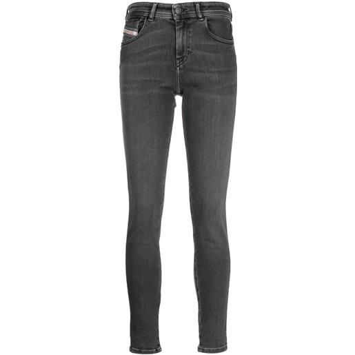 Diesel jeans slandy con applicazione - grigio