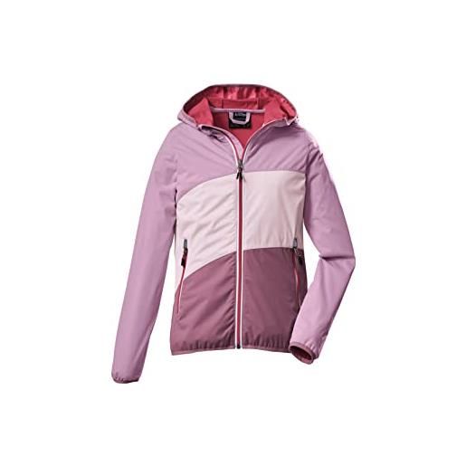 Killtec girl's giacca funzionale a 2 strati/giacca outdoor con cappuccio kos 207 grls jckt, light pink, 176, 39104-000