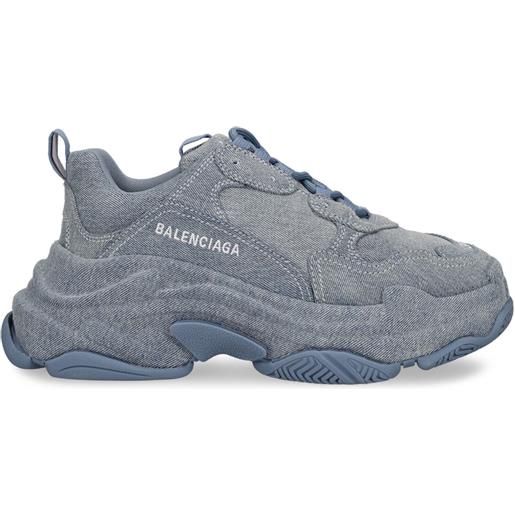 BALENCIAGA sneakers triple s in denim 60mm