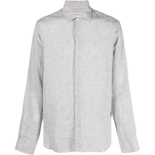 Orlebar Brown camicia giles - grigio