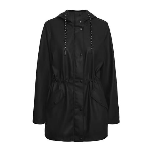 Vero moda vmcmalou coated jacket cur noos giacca, nero, 54 donna