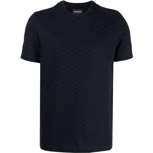 Emporio Armani t-shirt girocollo con stampa - blu