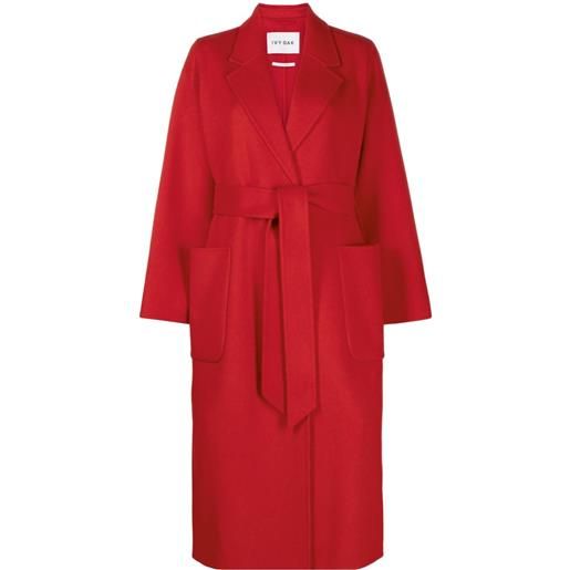 IVY OAK cappotto celia con cintura - rosso