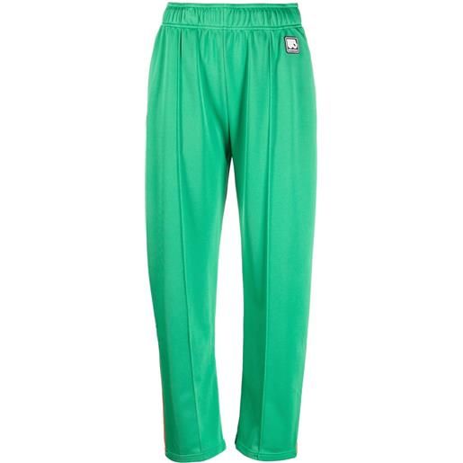 Wales Bonner pantaloni sportivi con applicazione - verde