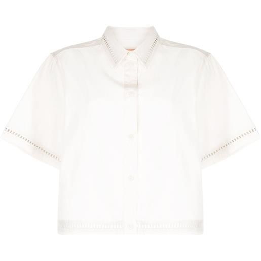 Yves Salomon camicia corta - bianco