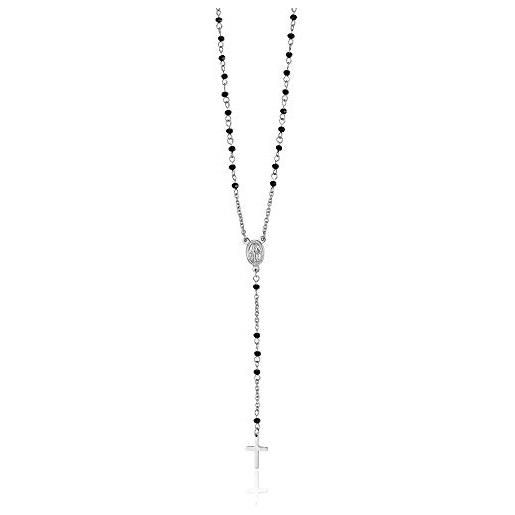 Luca Barra collana donna gioiello Luca Barra rosary con crocifisso trendy cod. Lbck1336