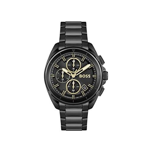 Boss orologio con cronografo al quarzo da uomo con cinturino in acciaio inossidabile nero - 1513950