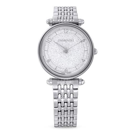 Swarovski crystalline wonder orologio, con cristalliSwarovski, bracciale in acciaio inossidabile, meccanismo al quarzo, tono argentato